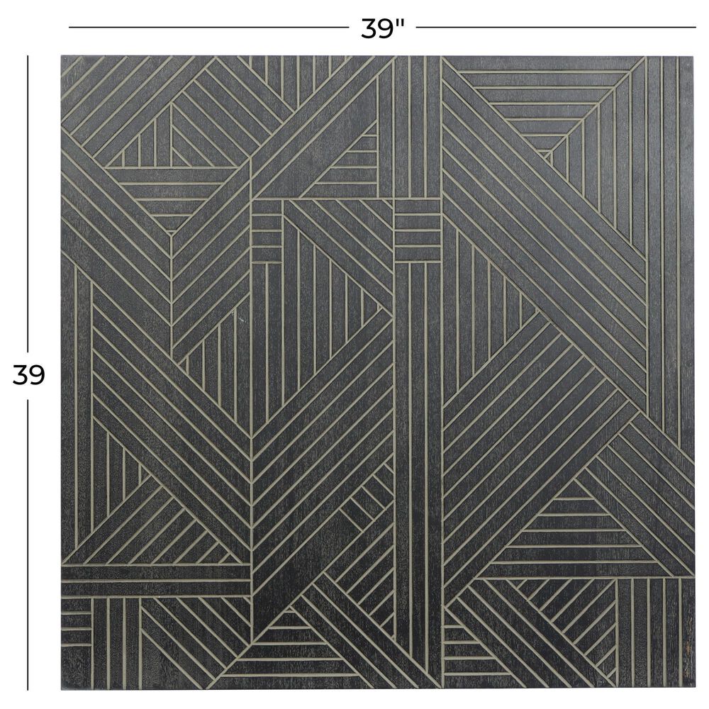 Maple and Jade 39&quot; x 39&quot; Wall Decor in Black, , large