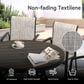 Hearth and Haven 5-Pieces Outdoor Dining Set with Stackable Chairs and Round Table in Black, , large