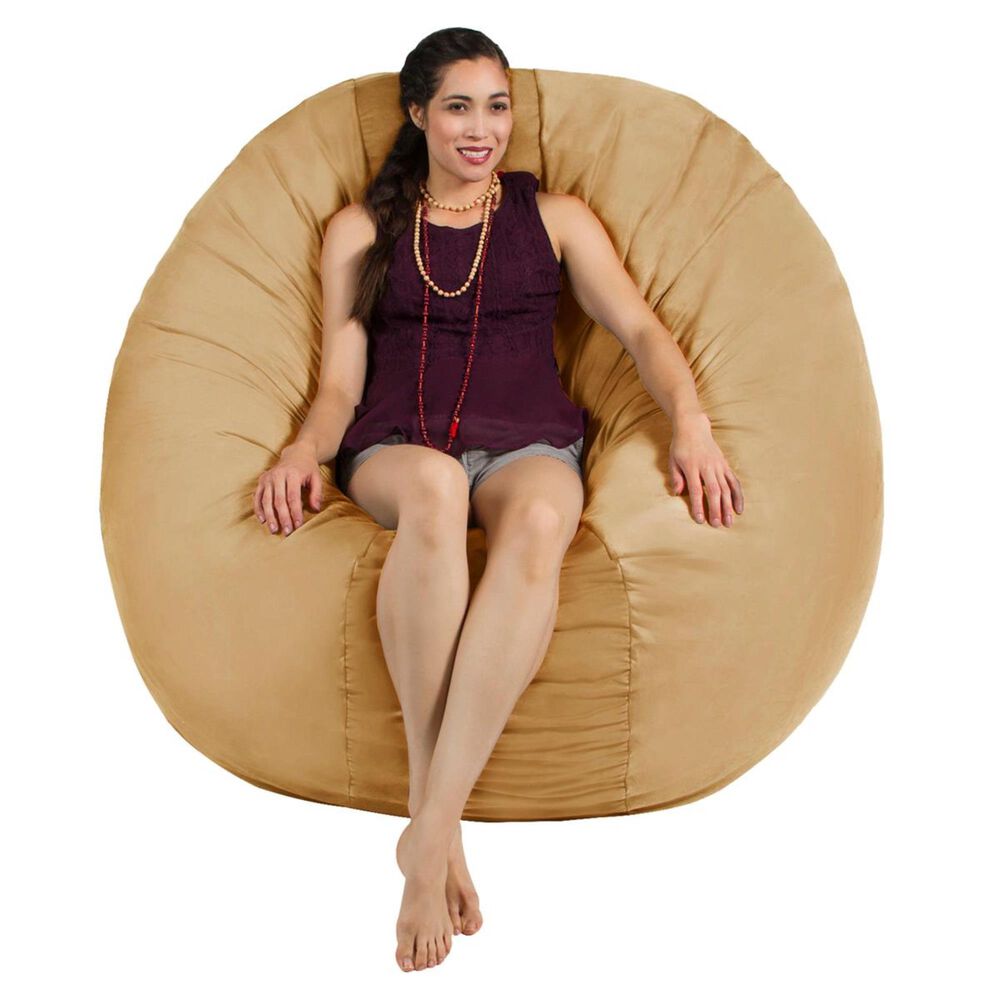 Jaxx 6' Cocoon Large Bean Bag Chair in Camel NFM