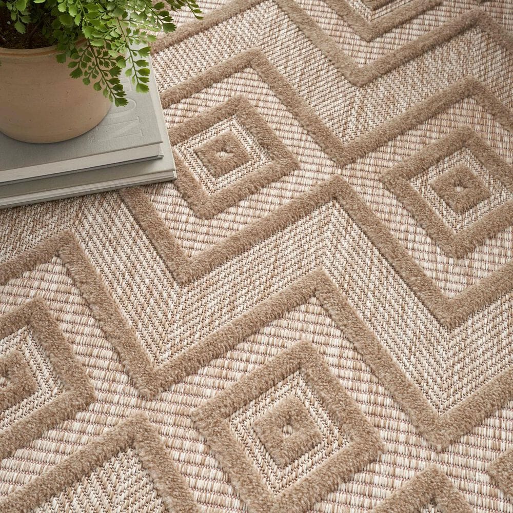 Nourison Versatile 4&#39; x 6&#39; Natural Beige Indoor/Outdoor Area Rug, , large