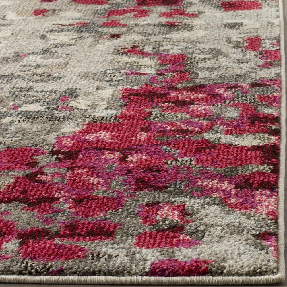 Safavieh Monaco MNC225R-24 2&#39;2&quot; x 4&#39; Grey/Fuchsia Area Rug, , large