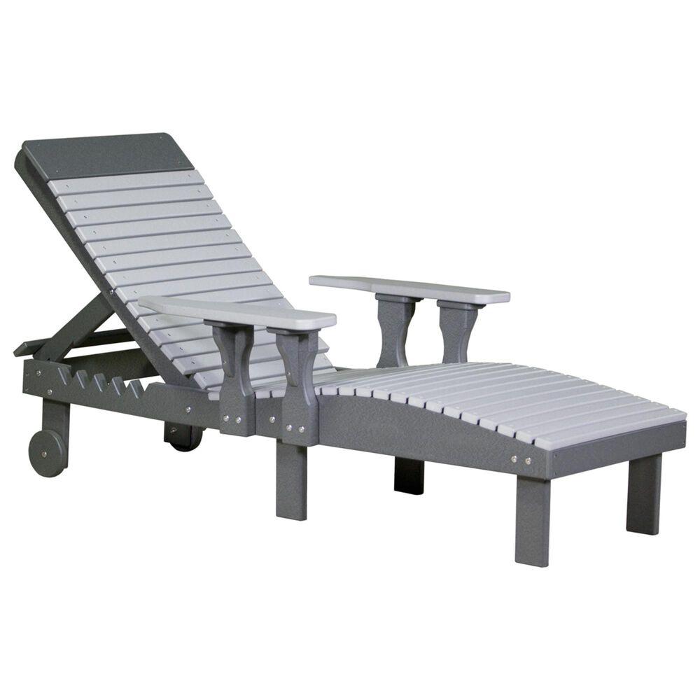 Amish Orchard Outdoor Lounge Chair in Dove Gray and Slate, , large