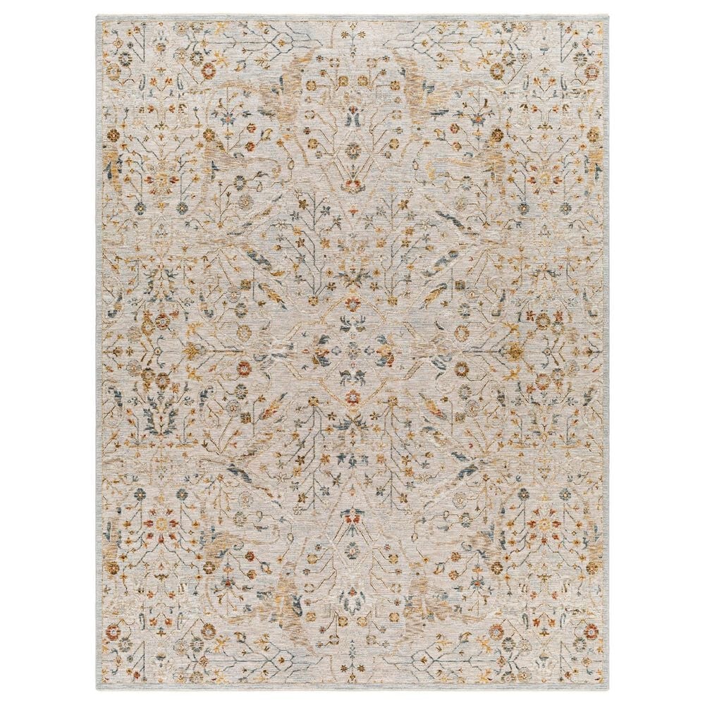 Surya Reina Light Gray, Denim, Cream, Tan, Light Brown, Rust, Mustard and Olive 7'10" x 10'2" Area Rug, , large