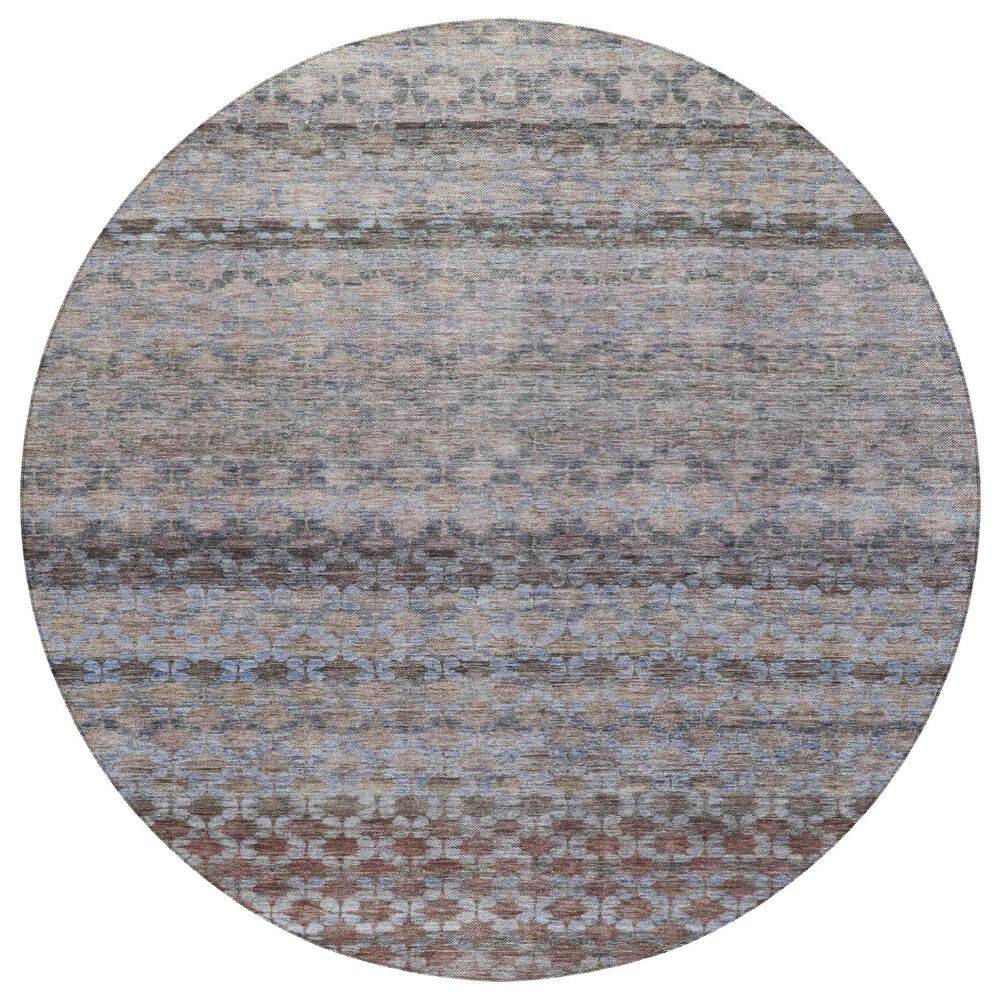 Dalyn Rug Company Burano BU6 8" Round Brown Indoor/Outdoor Area Rug, , large