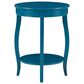 Linon Home Decor Rainbow Round Side Table in Teal, , large