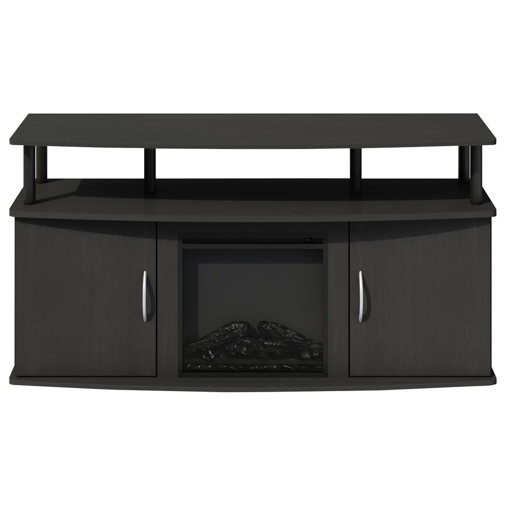 HOMLUX 47" TV Stand with No Heat Electric Fireplace and Two Doors in Americano and Black, , large