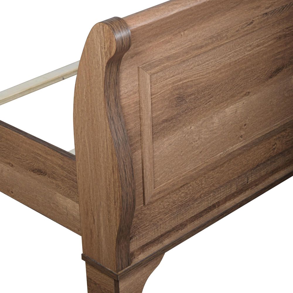 New Heritage Design Coventry Hall 3-Piece Queen Sleigh Bed with Two Nightstands in Pecan, , large