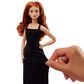 Barbie Barbie Basics 04 Doll with Red Curly Hair, Black Dress and Platform Heels, , large