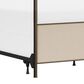 Richlands Furniture McArthur Queen Metal and Upholstered Canopy Bed in  Brown and Bronze, , large