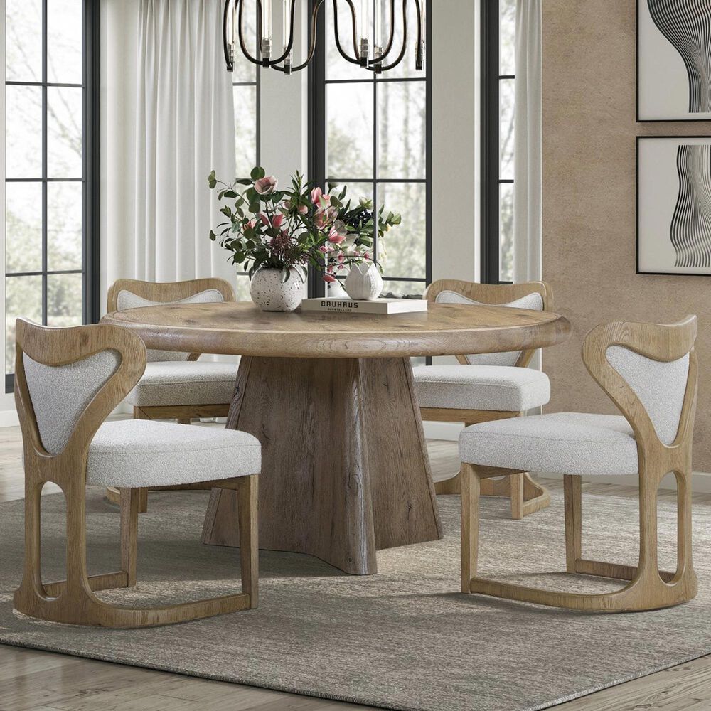 Sterling Timber Pagosa 5-Piece Round Dining Set in English Knotty Oak, , large