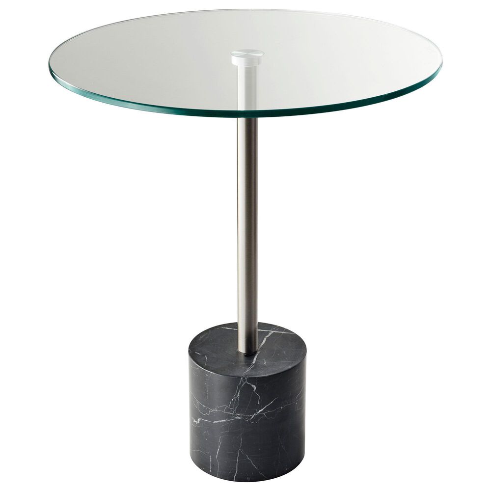 Adesso Blythe End Table in Black and Silver, , large