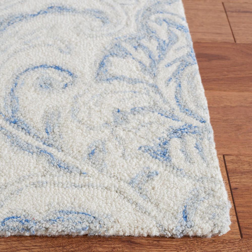 Safavieh Micro-Loop MLP532A 10&#39; x 14&#39; Ivory and Blue Area Rug, , large