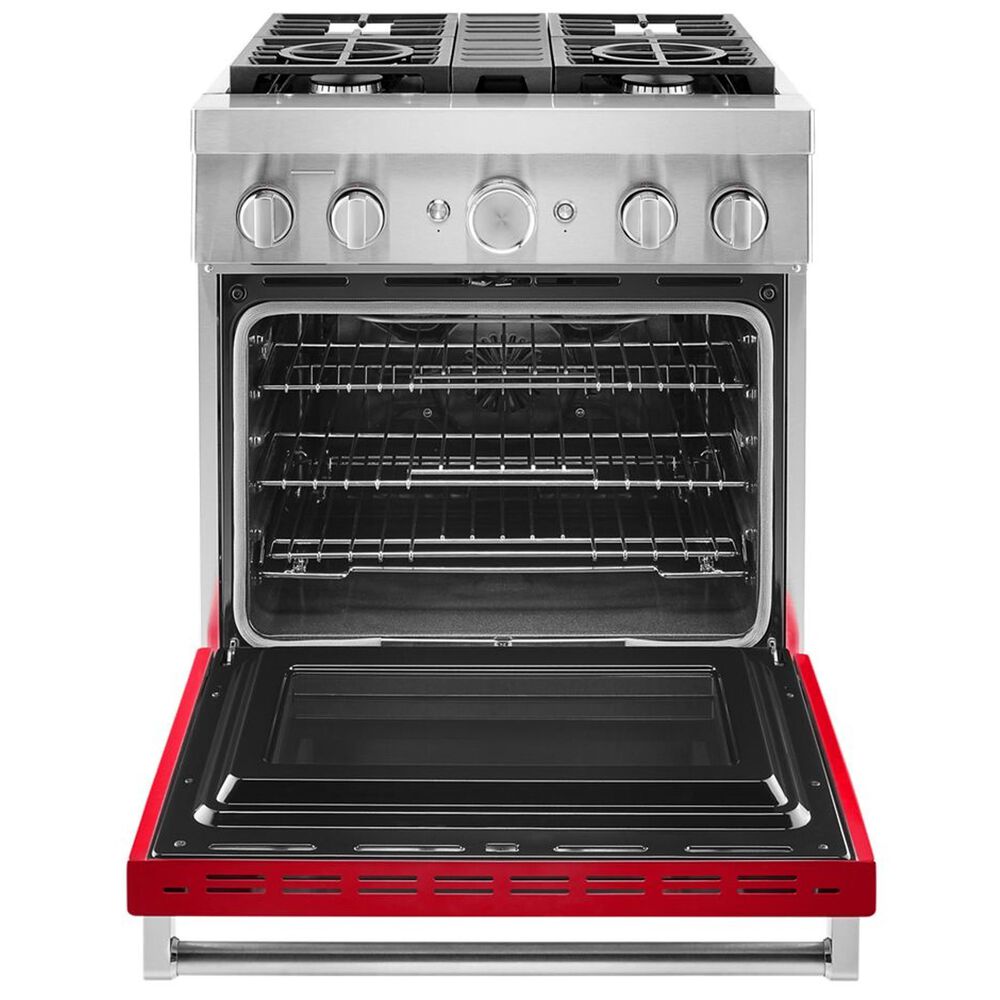KitchenAid 30&quot; Professional Smart Dual Fuel Range in Passion Red, , large