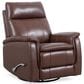 Oxford Furniture Leather Swivel Glider Recliner in Madrid Pecan, , large