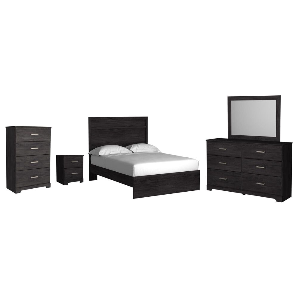 Ashley Belachime 5 Piece Full Panel Bedroom Set in Dark Charcoal, , large