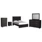 Ashley Belachime 5 Piece Full Panel Bedroom Set in Dark Charcoal, , large