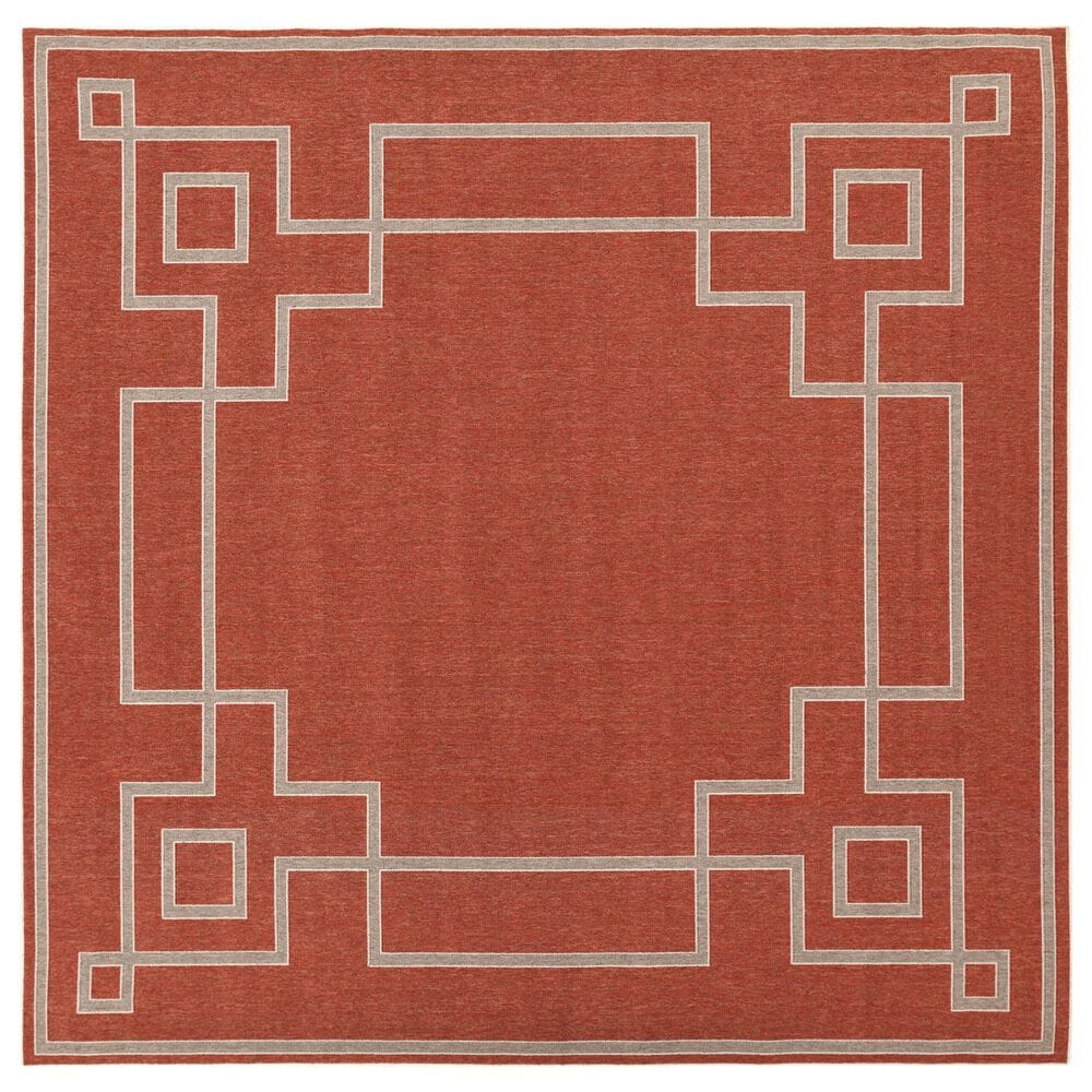 Surya Alfresco 8&#39;10&quot; Square Rust, Brown and Beige Indoor/Outdoor Area Rug, , large
