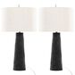 LumiSource Kona 31" Polyresin Table Lamp in Matte Black and Modern Brass (Set of 2), , large
