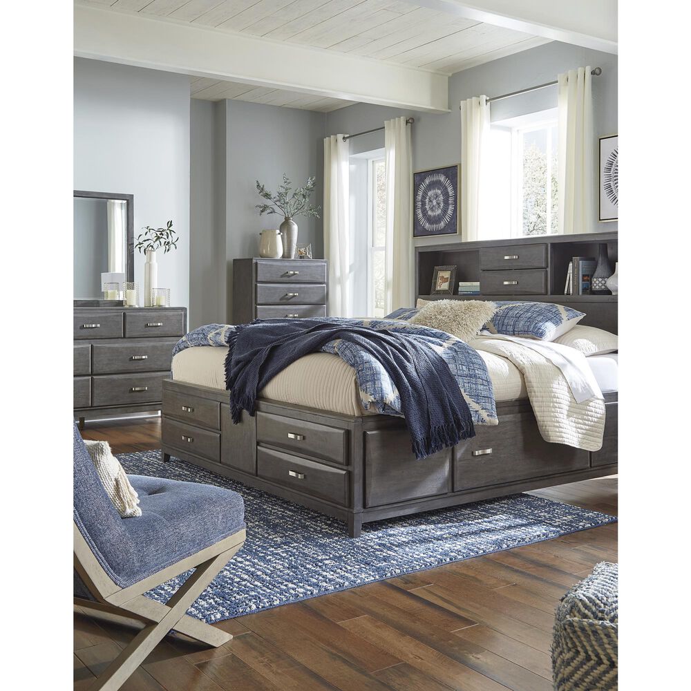 Ashley Caitbrook Cal King Storage Bed in Gray, , large