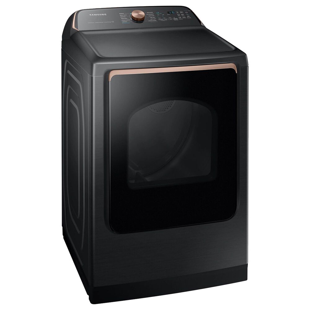 Samsung 5.5 Cu. Ft. Smart Top Load Impeller Washer and 7.4 Cu. Ft. Electric Dryer in Brushed Black, , large