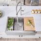 Blanco Quatrus 33" R15 Ergon Apron Super Single Farmhouse Kitchen Sink in Refined Brushed, , large