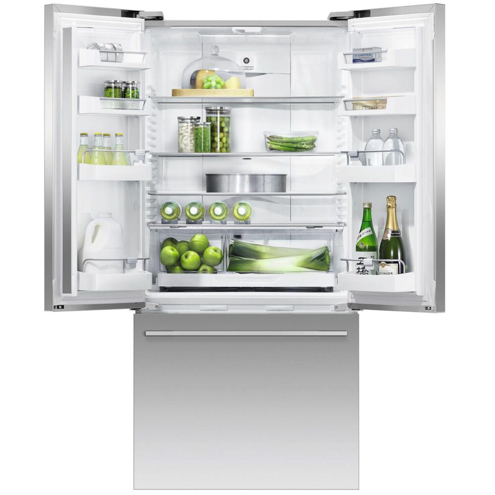 Fisher and Paykel 17.0 Cu. Ft. 3-Door French Door Refrigerator in Stainless Steel, , large