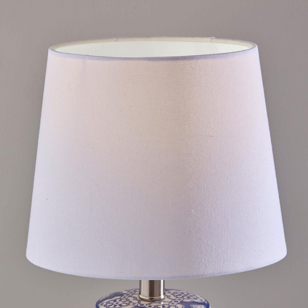 Adesso Polly Table Lamp in White and Blue &#40;Set of 2&#41;, , large
