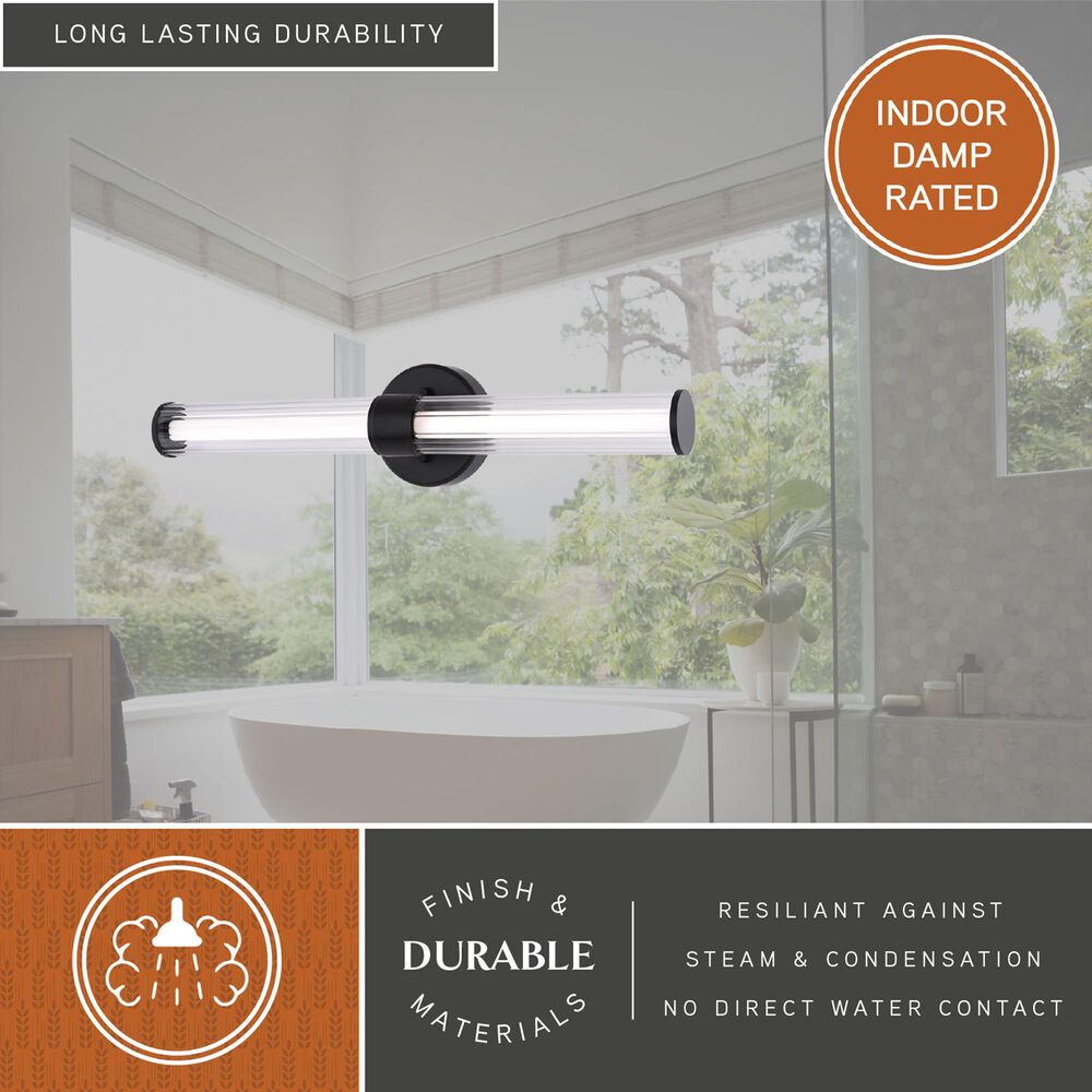 Vaxcel Division 1-Light Bathroom Vanity in Matte Black, , large