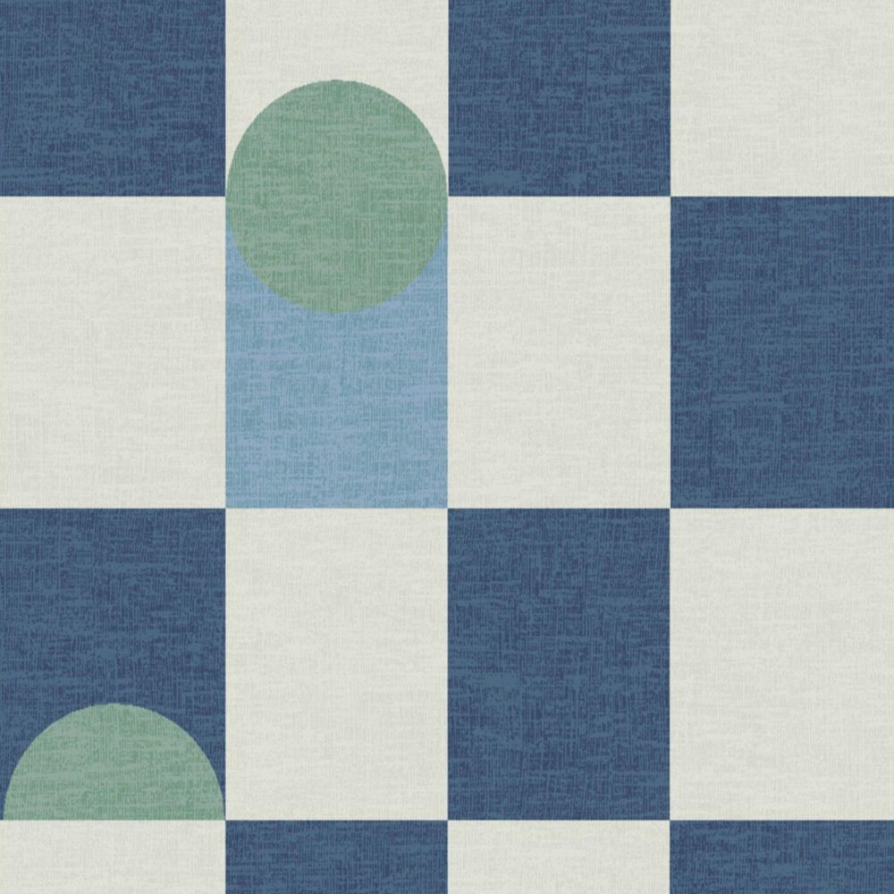 Balta Rugs Efraim Checkered 7&#39;10&quot; x 10&#39; Blue Area Rug, , large