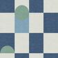 Balta Rugs Efraim Checkered 7"10" x 10" Blue Area Rug, , large