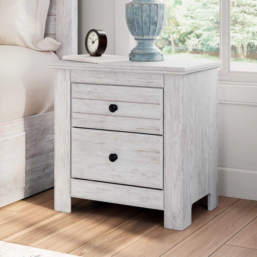 Ashley Makidern 2 Drawer Nightstand in Whitewash, , large