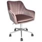 Impressions Vanity Sadie Swivel Vanity Chair with Pink Cushion in Silver Chrome, , large