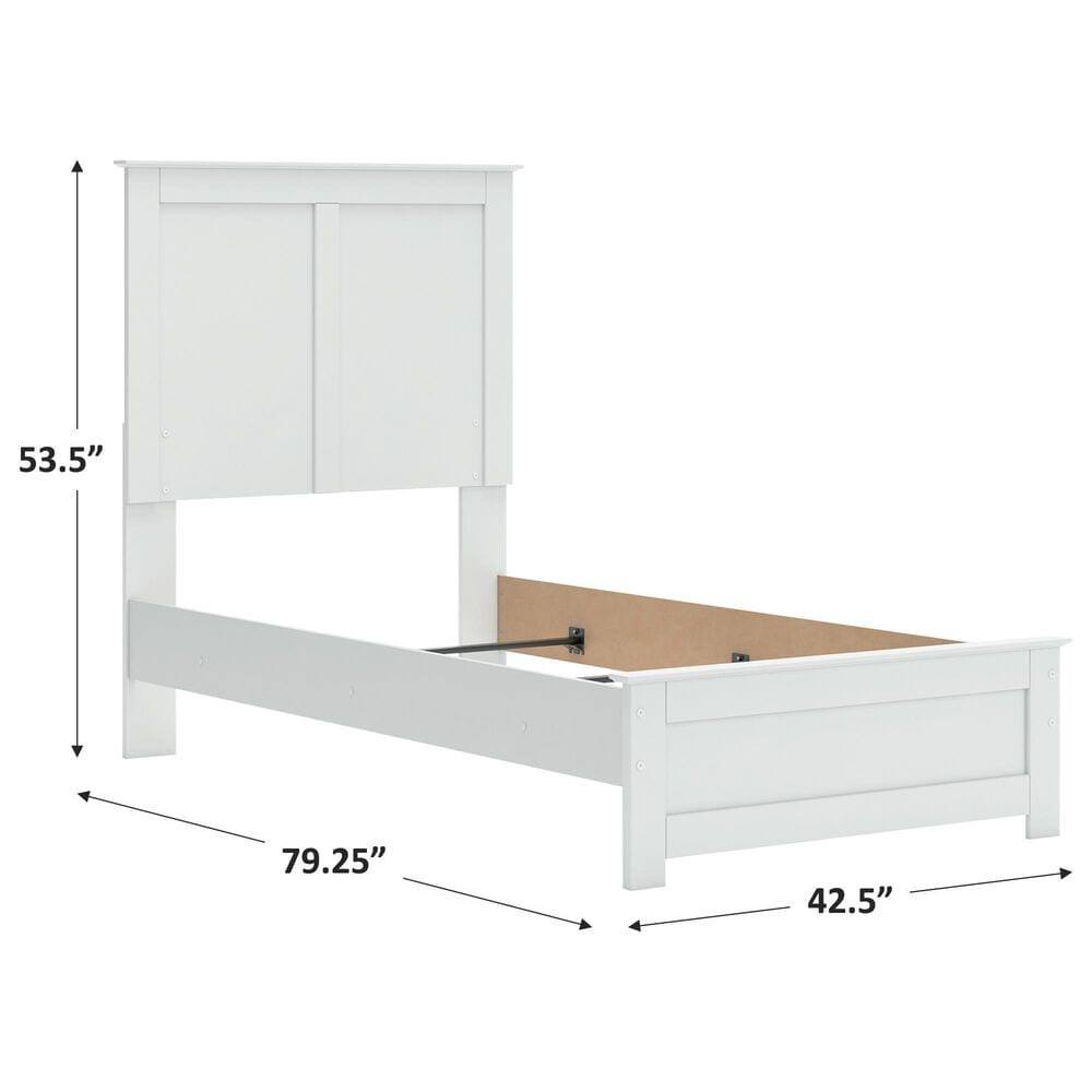 Ashley Bostwick Shoals Twin Panel Bed in White, , large