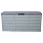 Hearth and Haven 75-Gallon Outdoor Plastic Deck Box with Built-In Wheels in Gray, , large