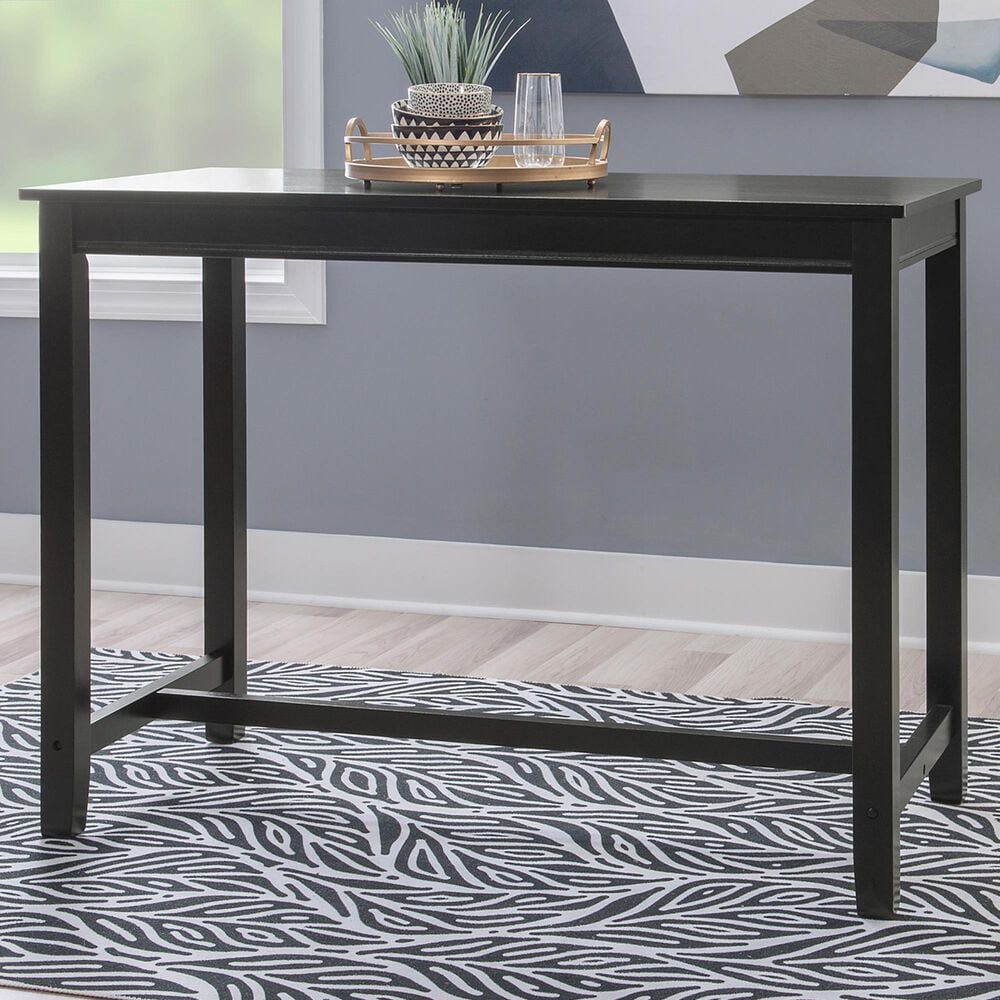 Linon Home Decor Claridge Counter Height Pub Table in Jet-Black - Table Only, , large