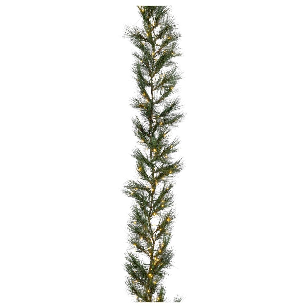 The Gerson Company 9" x 12" Garland with 250 LED Lights in Green, , large