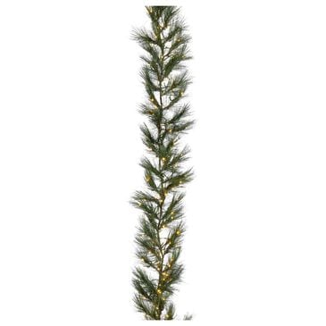 The Gerson Company 9" x 12" Garland with 250 LED Lights in Green, , large