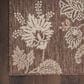 Nourison Garden Oasis Floral Mocha 6" x 9" Indoor/Outdoor Area Rug, , large