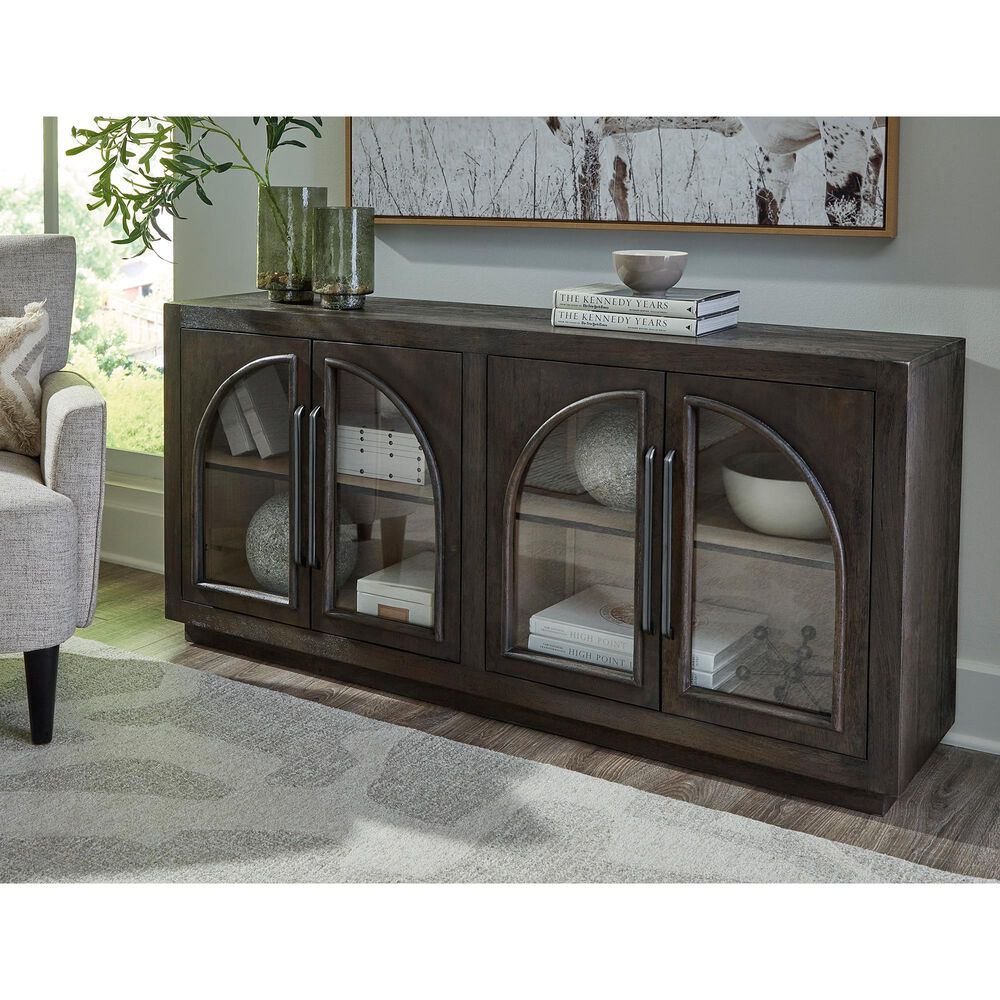 Ashley Dreley 62&quot; Accent Cabinet in Grayish Brown, , large