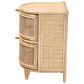 Baxton Studio Oleta 2-Drawer Rattan Nightstand in Natural Brown, , large