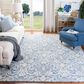 Safavieh Micro-Loop MLP532M 8" x 10" Blue and Ivory Area Rug, , large