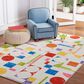 Safavieh Kids Playhouse 6"7" x 9" Ivory and Red Rug, , large