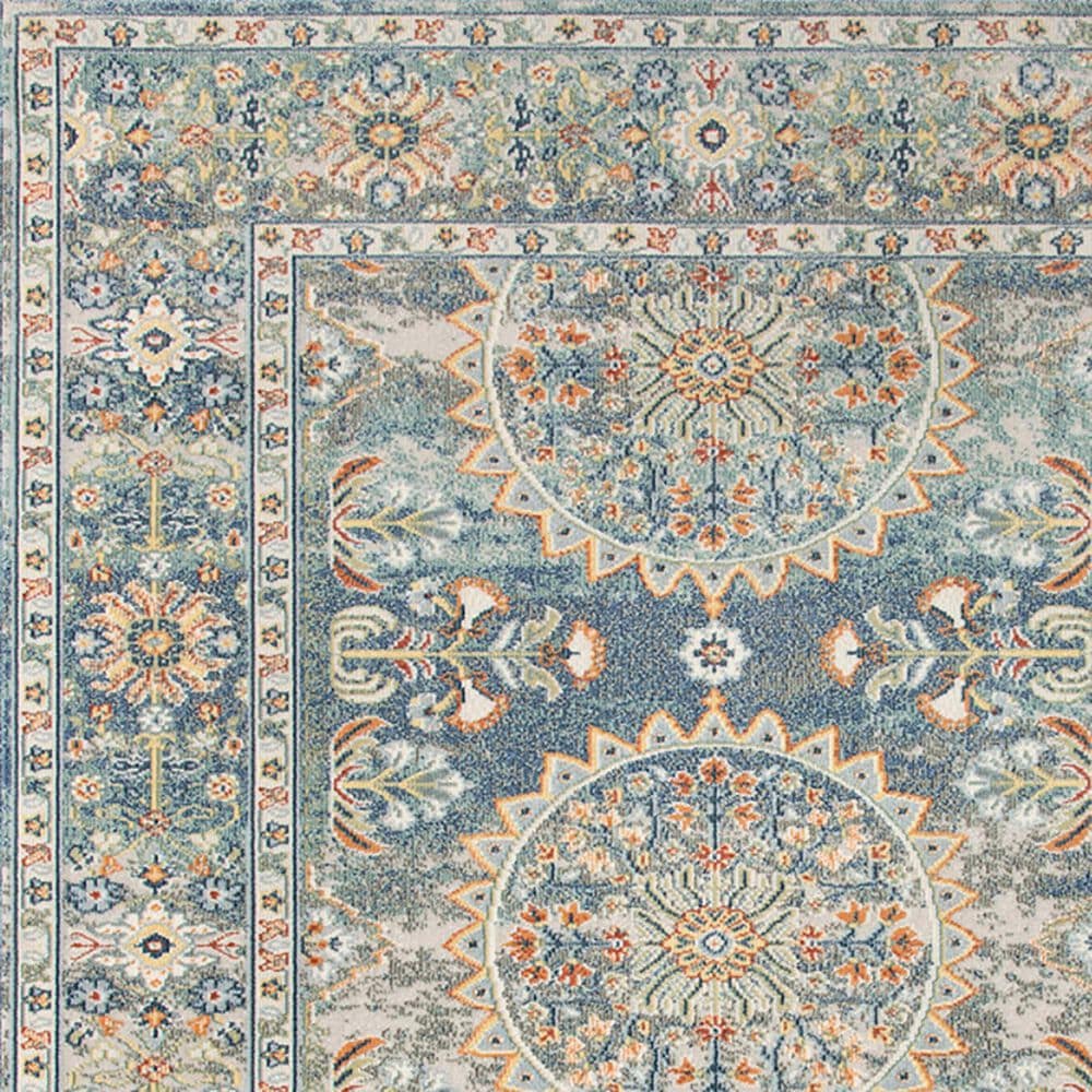 Amer Rugs Bohemian 7&#39;9&quot; x 9&#39;9&quot; Blue Area Performance Rug, , large