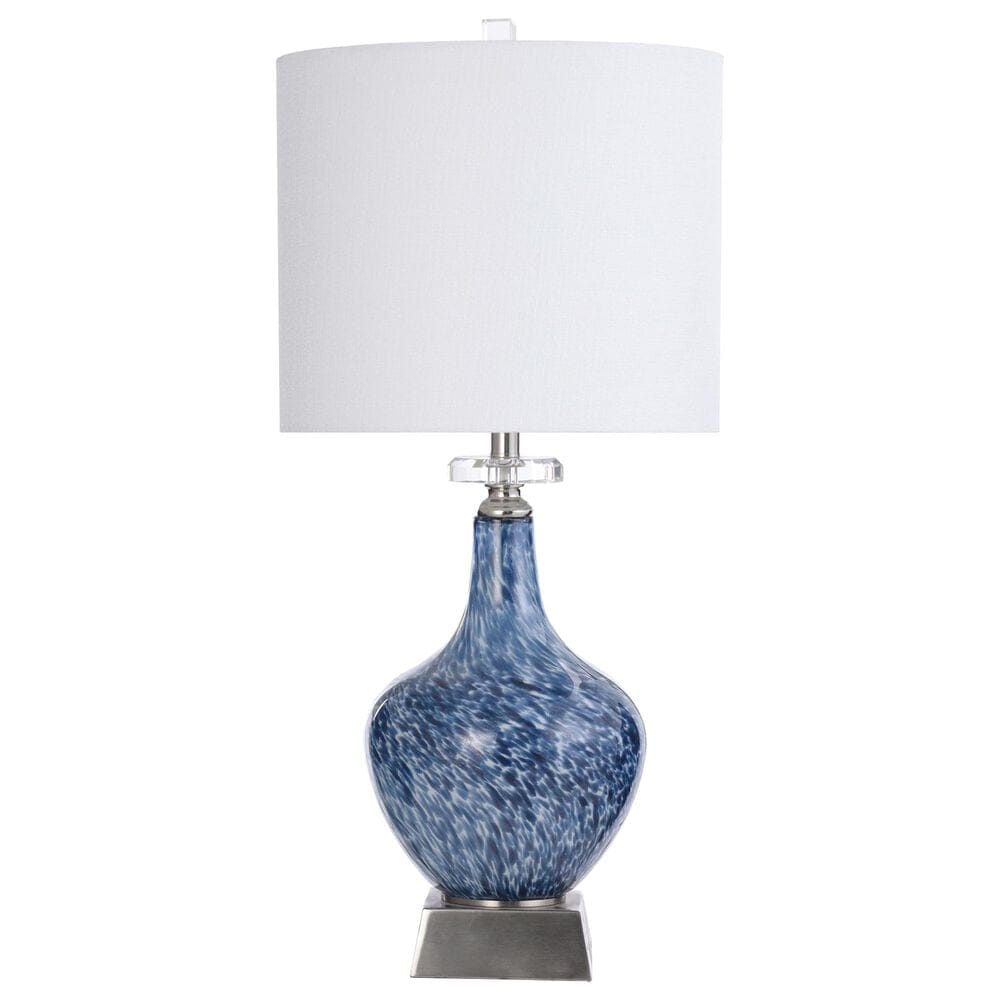 Flair Industries Art Glass Table Lamp in Silsden Blue, , large