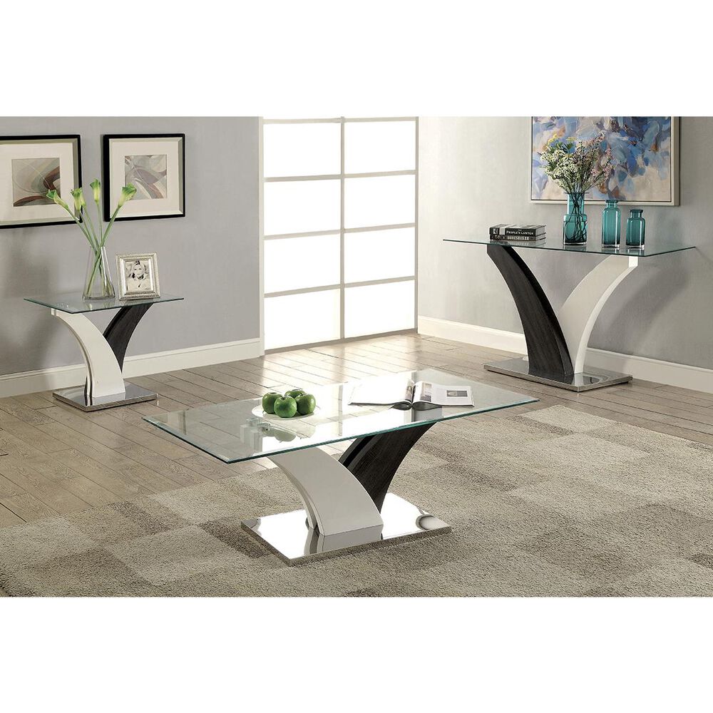 Furniture of America Karin Sofa Table in White, , large