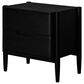 Marquette Interiors Casal 2 Drawer Nightstand in Black Finish, , large