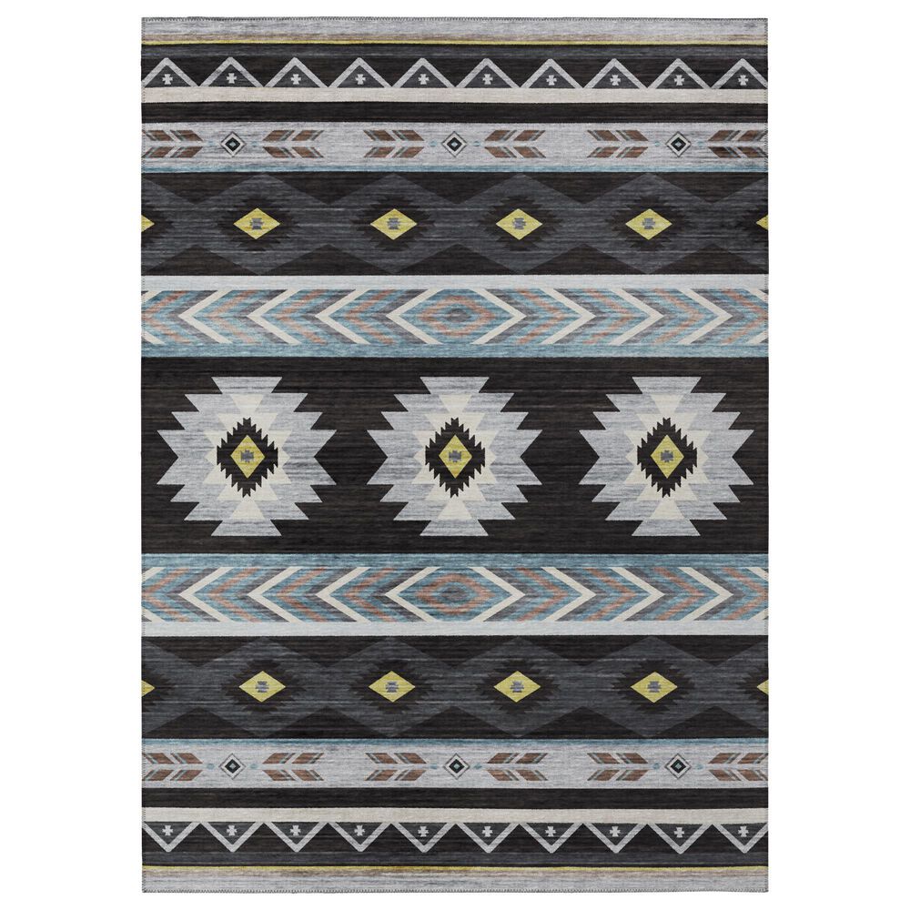Dalyn Rug Company Phoenix PH3 2&#39;3&quot; x 7&#39;6&quot; Black Indoor/Outdoor Runner, , large
