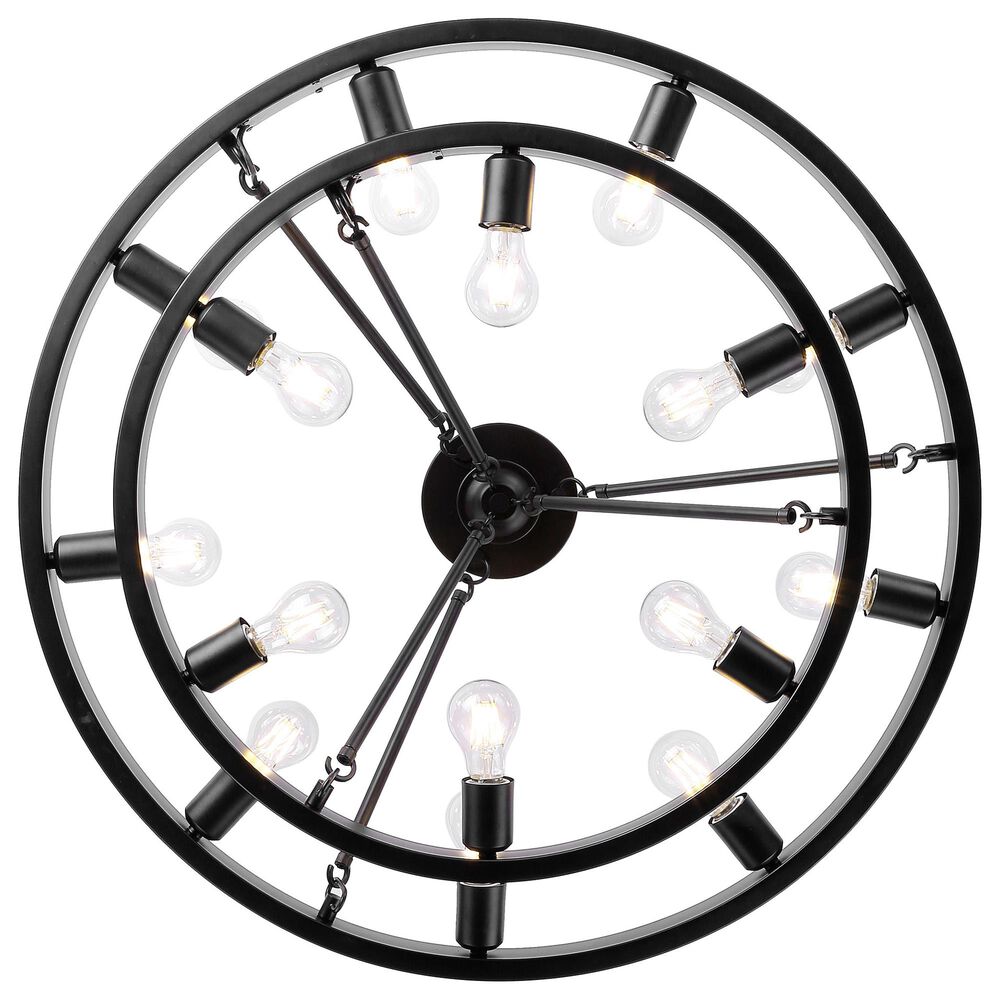 Golden Lighting Castile 15-Light Semi Flush in Matte Black, , large