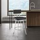 Blue River Benjamin Swivel Counter Stool with Black Cushion in Brushed Stainless Steel, , large