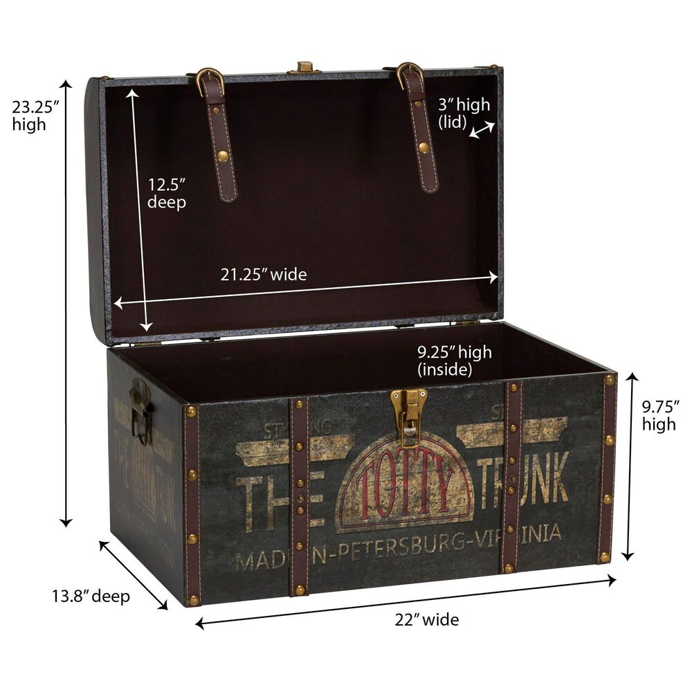 Household Essentials Large Decorative Trunk in Multicolor, , large
